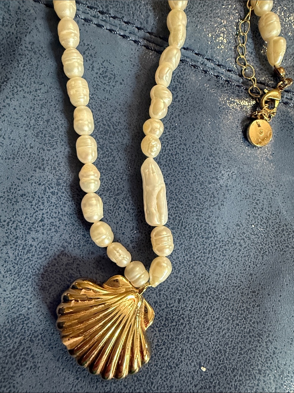 Mignonne Gavigan Bari Pearl Shell Necklace; Lovely! - Picture 2 of 5